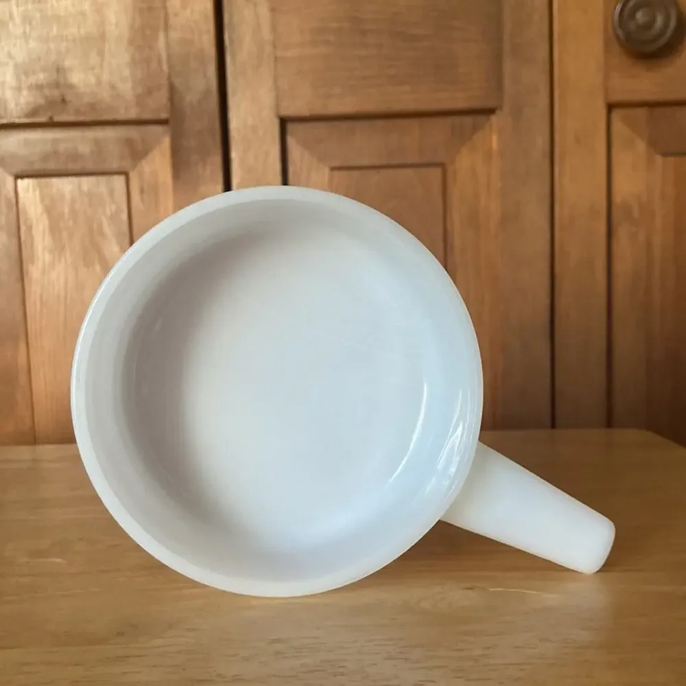 Vintage White Milk Glass Ovenware Soup Bowl